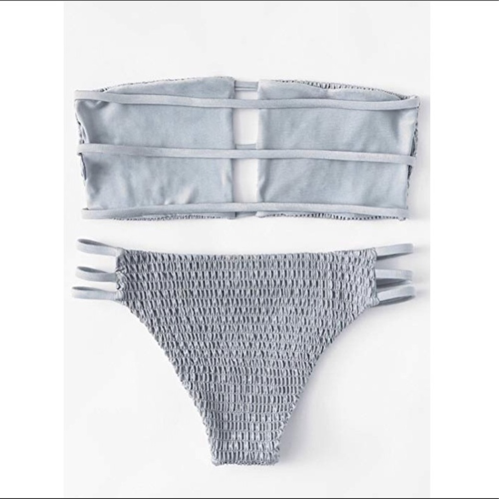 ✨NEW PRICE✨ Grey bandeau two piece bathing suit - Picture 2 of 4